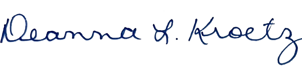 Signature of Deanna Kroetz